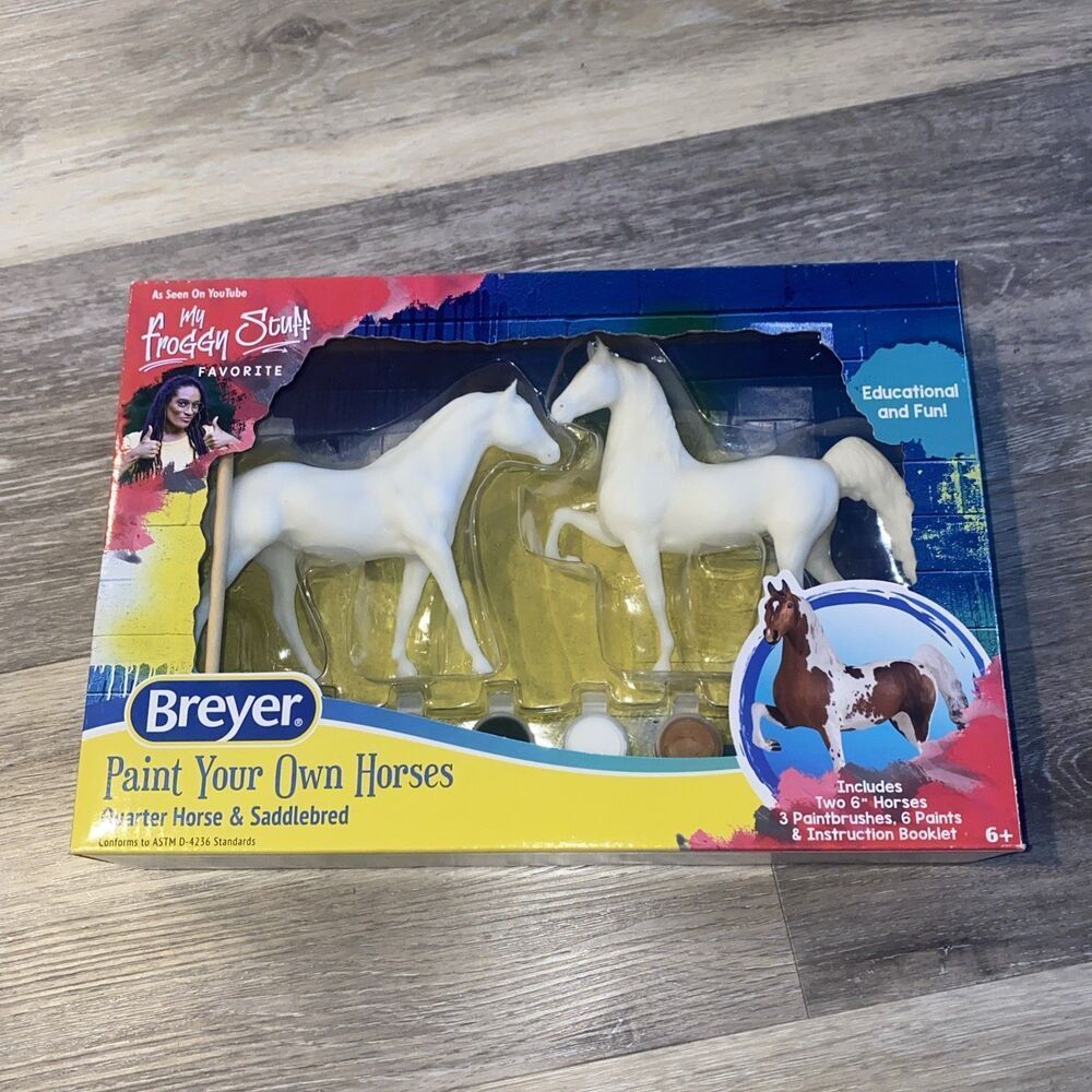 Breyer Horses Paint Your Own Horse - Quarter Horse & Saddlebred Paint & Play new